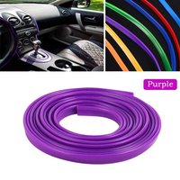 1pc Car Moulding Trims Dashboard Door Car-styling Interior Accessories Purple Silicone 5M Length Car Cover Trim