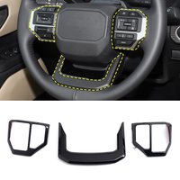 For 2024 2025 Land Cruiser LC250 Prado Glossy Black Interior Steering Wheel Panel Cover Trim Sticker Car Decoration Part