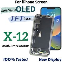 NEW Screen Soft/Hard OLED For iPhone 11 12 Pro Max 12 Mini Display Support True Tone 3D Touch TFT InCell X/XR/XS Max LCD Replace