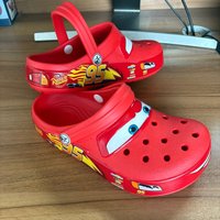 Hot Lightninged Mcqueens 95 Cars Adults Hole Slippers Cartoon Solid Waterproof Slippers Outdoor Beach Sandals Breathable Shoes