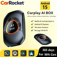 CarRocket 5.0 Wireless Adapter Wireless CarPlay Android Auto Box For OEM Cars Plug and Play WiFi Bluetooth Auto Connection