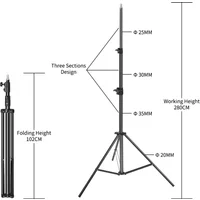 SH 12 Style Tripod Mobile Phone Selfie Stick Adjustable Light Stand 1/4 Screw Head For Photo Studio Flashes Photographic Softbox