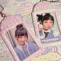Cute Sweet Lace Bow Kpop Photo Card Holder Idol Photo Protective Display Sleeves Kawaii Stationery Pendant Keychain Gift