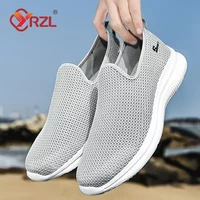 YRZL Men's Sneakers Breathable Unisex Casual Shoes Outdoor Non-Slip Mesh Loafers Walking Lightweight Fashion Male Tennis Shoes