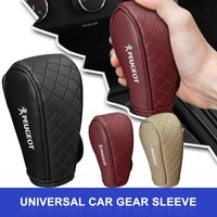 PU Leather Non-slip Wear-resistant Car Shift Handle Cover For Peugeot 108 406 407 408 206 207 208 306 307 308 508 3008 5008 4008
