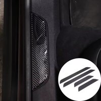 Real Carbon Fiber Door Interior Door Sills Cover Trim Fit For Porsche Taycan 2019-2022