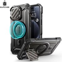 SUPCASE Hülle für iPhone 16 6,1 Zoll 2024 UB Mag XT Robuste, magnetische Handyhülle mit Kameraabdeckung und Ständer