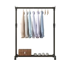 Telescopic Clothing Rack Heavy-Duty Metal Garment Rack On Wheels Adjustable Telescopic Clothes Drying Rack For Living Room