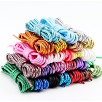 New Colorful Round Shoelaces Fashion Glitter Shoe laces Running Sneakers Laces 100/120/140/160/180CM Boots Shoelace for Shoes