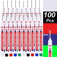 20mm Long Nose Deep Hole Paint Marker Oil Based Marking Pen Black White Long Head Carpenter Wood Metal Woodworking Marking Tools