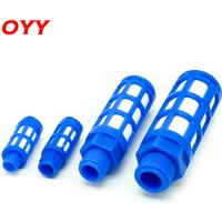 1PCS Air Plastic Exhaust Muffler Pneumatic 1/8 1/4 3/8 1/2 Male Thread Absorb Noise Filter Slip Lock For Misting Pump
