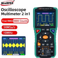 WinAPEX 10MHz Digital Oscilloscope 9999 Counts Multimeter 50MSa/s Sampling Rate Lithium Battery Oscilloscope Waveform Storage