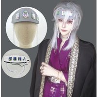 Uzui Tengen Headwear Ear clip Tattoo Sticker Set Anime Cosplay Costume Props Women Men Hallowmas Party Role Play Accessories