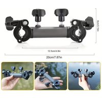 Quick-Release Fishing Rod Holder Clamp Secures Rod To Chair Rail Or Cart Also Holds Umbrella Shade Hands-Free Fishing Accessory