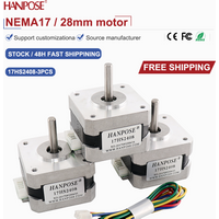 NEMA17 3PCS 17HS2408 stepper motor 2.5V 1.3A two-phase four wire 3D printing accessories motor manufacturer direct sales