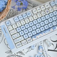 132 Keys Ice Cream Bear Keycaps Lovely MOA Profile PBT Keycap Kit for 61/64/68/84/75/87Keys Gaming Mechanical Keyboard Key caps
