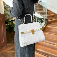 Vintage Luxury Leather Diaper Bag: Elegant Crossbody Messenger Bag For Women With Designer Letter Logo And Large Capacity