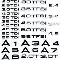 Apply to Car Trunk Sticker 3D ABS 2.0 2.5 3.0 4.0 5.0TDI 30 35 40 45 50 55 TFSI TDI For A1 A3 A4 A5 A6 A7 A8 Q2 Q3 Q5 Q7 image 3