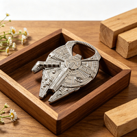 Star Wars Millennium Falcon Beer Opener Keychain Pendant Alloy Ornament for Bar Kitchen