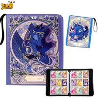 900pcs Luxury My Little Pony Twilight Sparkle Card Binder 9-Pocket Collector's Album with Art Nouveau Floral Frame