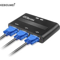 2 In 1 Out VGA/SVGA Manual Sharing Selector Switch Switcher Box For LCD PC KVM Switches Display 1080 HD Video Converter