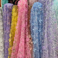 Sequin Embroidered Mesh Fabric for DIY Sewing Wedding Dress Decorative Background Stage Costume Clothing Fashion Cloth Fabrics