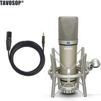 Metal Condenser Microphone Laptop Professional Microphone Recording Studio Voice Game Anchor Self-media Commentary Recording