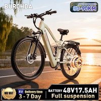 BURCHDA X27 E-Bike 27,5 Zoll City-Elektrofahrrad 48V17,5AH Lithium-Batterie Elektro-Mountainbike Motorrad für Erwachsene