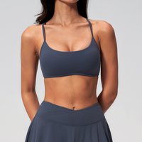 Sexy Backless Yoga Bras Women Fitness Bra Race Back Sports Bras Nylon Top Workout Bra Breathable Underwear For Women Gym Tops
