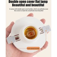 1/5PCS 220V E27 Screw Lamp Stand Base Cap Socket Flat Light Bulb Socket Holder Adapter White Ceiling Light Lamp Bulb Fixing Base