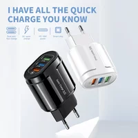 18W USB Fast Charger with 3.0 Ports Quick Charge 3 Adapter for iPhone Samsung Xiaomi Huawei Phones EU US Plug Wall Charger