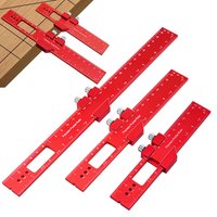 Règle de poche de précision, règle de traçage de Type T, règle de piste carrée en T pour menuiserie, règle de marquage de mesure en pouces et métriques avec arrêt coulissant