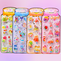 Kawaii Gold Foil Shaker Sticker Sheet 3D Puffy Stickers Sparkling Shaker Sticker for Journal Planner Diary DIY Craft Decoration