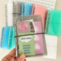 M5/A7 Loose Leaf Journal Notebook Cover, Three Fold Protable Shell, DIY Refill Papers/Bags, Junk Handbook Storage Organizer