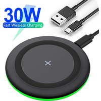 Wireless Charger LED Phone Charger Stand Suitable for iPhone17 16 15 14 13 12 Pro Max 8 - Fast Charging Base for Xiaomi
