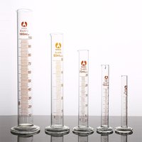 1Pcs Thick Glass Graduated Measuring Cylinder 5/10/25/50/100ml Lab Liquid Measuring Tool