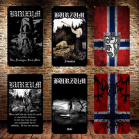 Black Metal flag Burzums Band Rock Music Prints applicable to Polyester Printed Home or Outdoor Decoration flag