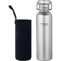 AliExpress Tiartisan Titanium Ultralight Cycling Water Bottle Outdoor Hiking Climbing Drinking Bottle Reusable Wide Mouth Sports Bottle