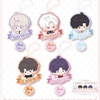 5Pcs/Lot New Cute Love and Deepspace Xavier Zayne Rafayel ralayo Sylus Caleb Game Cartoon Cute Acrylic Key Chain Pendant Keyring