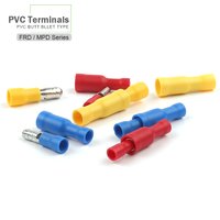 50PCS 25Set MPD FRD PVC Bullet Shaped Female Male Butt Insulating Terminal Electrical Audio Wire Crimp Connector