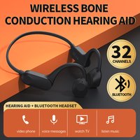 deaf bone conduction hearing aids amplifier with bluetooth digital noise reduction rechargeable Mild to moderate hearing loss