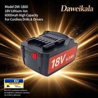 8V 6,0Ah Lithium-Ionen-Ersatzakku 6000mAh Hochleistungs-Akku für kabellose Elektrowerkzeuge wie Bohrschrauber, Schlagschrauber, Winkelschleifer, EU-Lager 7 Tage Lieferzeit