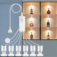 Aluminum LED Spotlight Night Light 12V Can 45° Rotate Penetrable 20mm Wood Panel/Mirror Touch Dimmer Kitchen Wall Decor Lamp