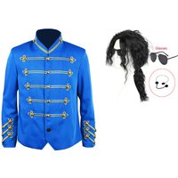 Michael Jackson Cosplay Costume Sequin Suit Medieval Retro Royal Court Outfit for Halloween Party Stage Performance Singer Show