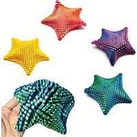 STEM 3D Print Articulated Starfish Flexible Joint Fidget Toy Tactile Stress Relief Pocket Desktop Marine Ornament Fun Kids Gifts