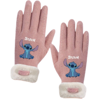 AliExpress BEAST KINGDOM New Disney Stitch Gloves Creative High-Value Cartoon Print Outdoor Cycling Windproof Fleece-Lined Touch Screen Full Finger Cover