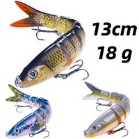 13cm 18g Jointed Lure Multi-Section Swimbait Realistic Fishing Lure Lifelike Hard Bait for Bass Pike Fishing Tackle
