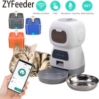 Distributeur automatique de nourriture pour animaux de compagnie 3,5 L avec application WiFi, distributeur de nourriture intelligent à dosage programmé pour chat et chien, fontaine à eau automatique 2