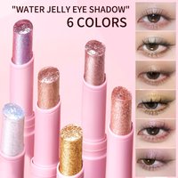 Water-Gloss Jelly Eyeshadow Stick Is a One-Swipe Makeup Highlight Eyeshadow Stick with Pearl Shimmer in Multiple Colors. Luminous Highlight Eyeshadow Stick Is a Two-Use Stick for Eyebrows. Waterproof