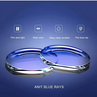 1.56 1.61 1.67 1.74 Blue Light Resistant Refractive Index Customized Lens Anti Reflection And Scratch Ultra-Thin Lens